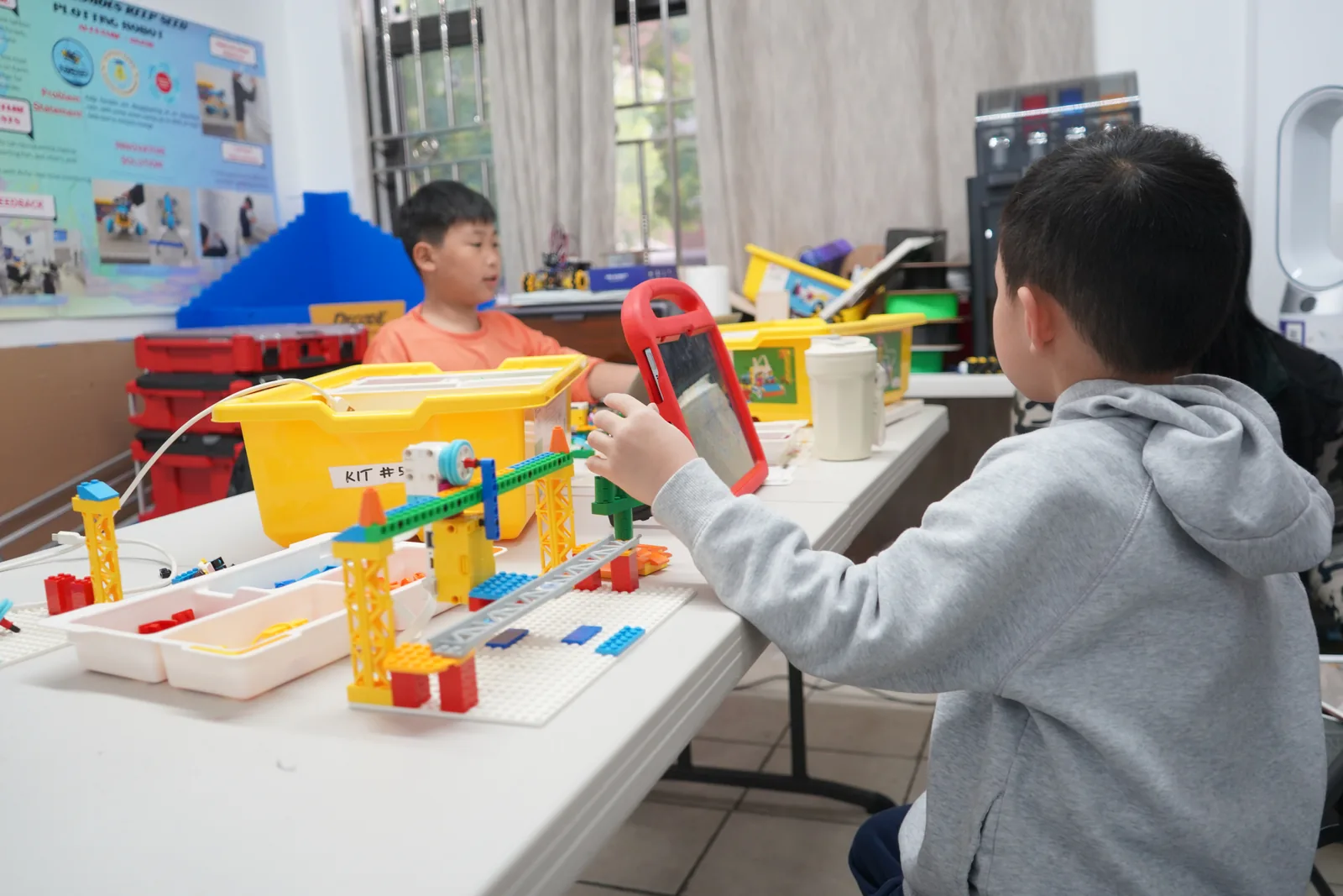 AI Future student building a hands-on robotics project