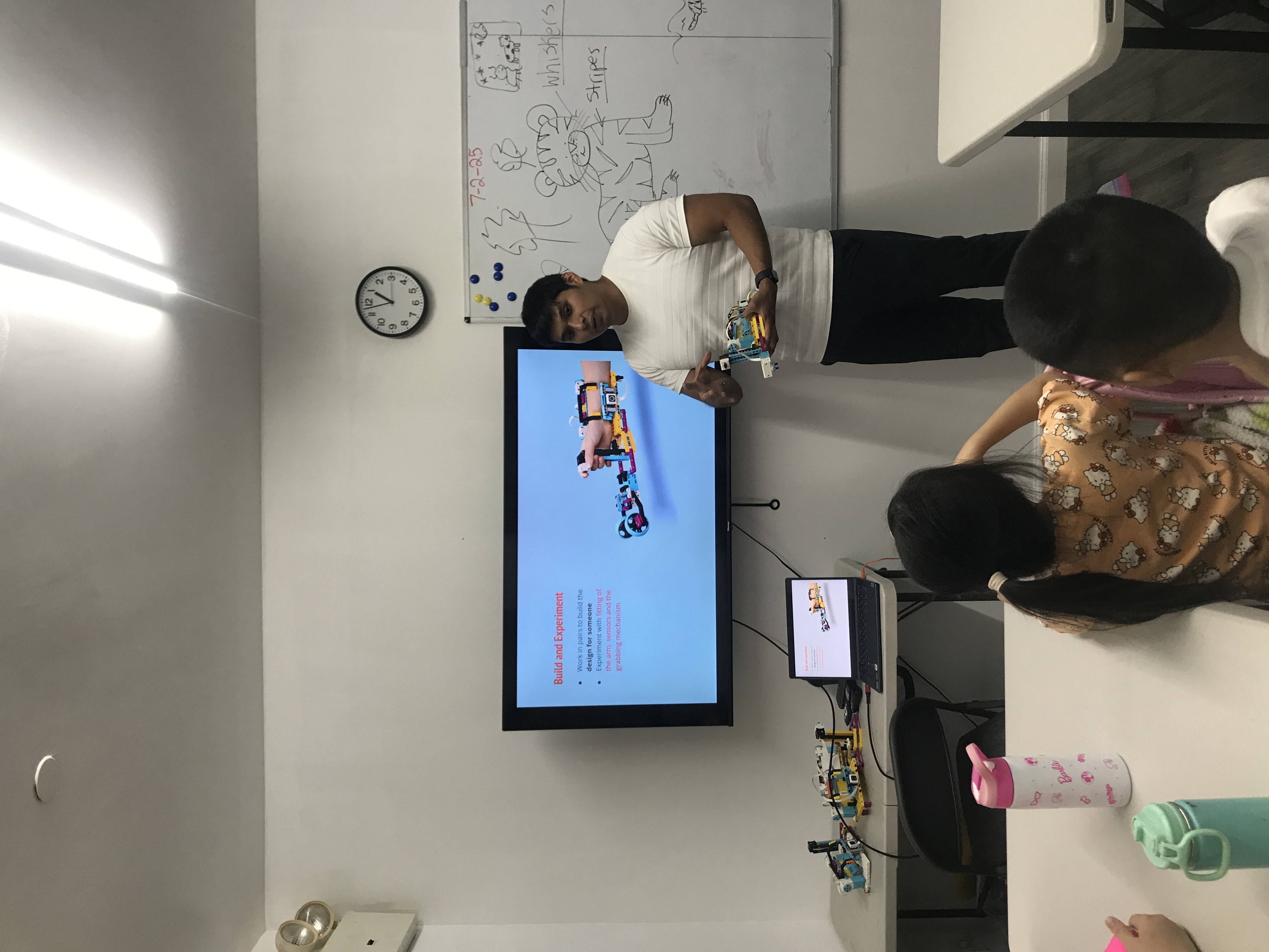 Students building robotics projects at AI Future