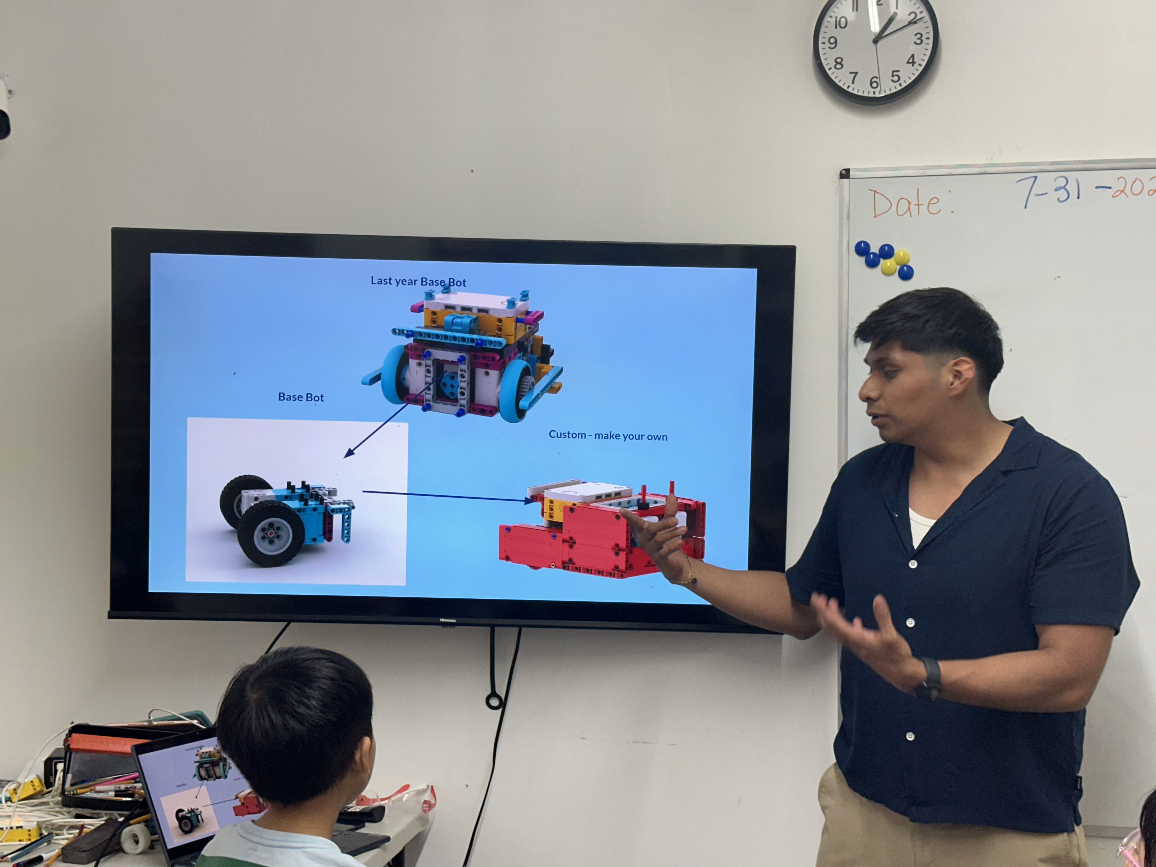 AI Future camper focused on a coding or robotics activity