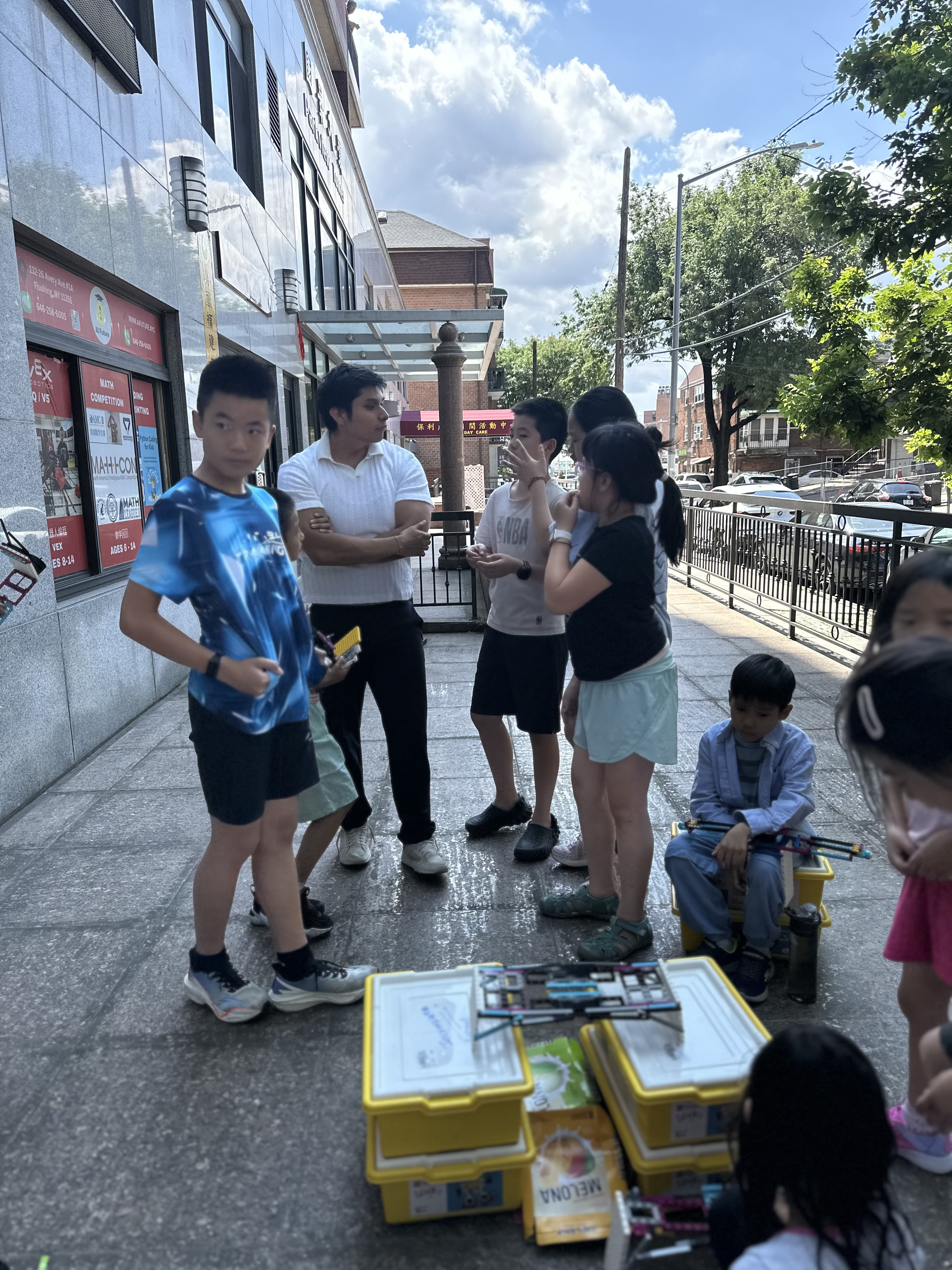 Students testing a summer camp build at AI Future