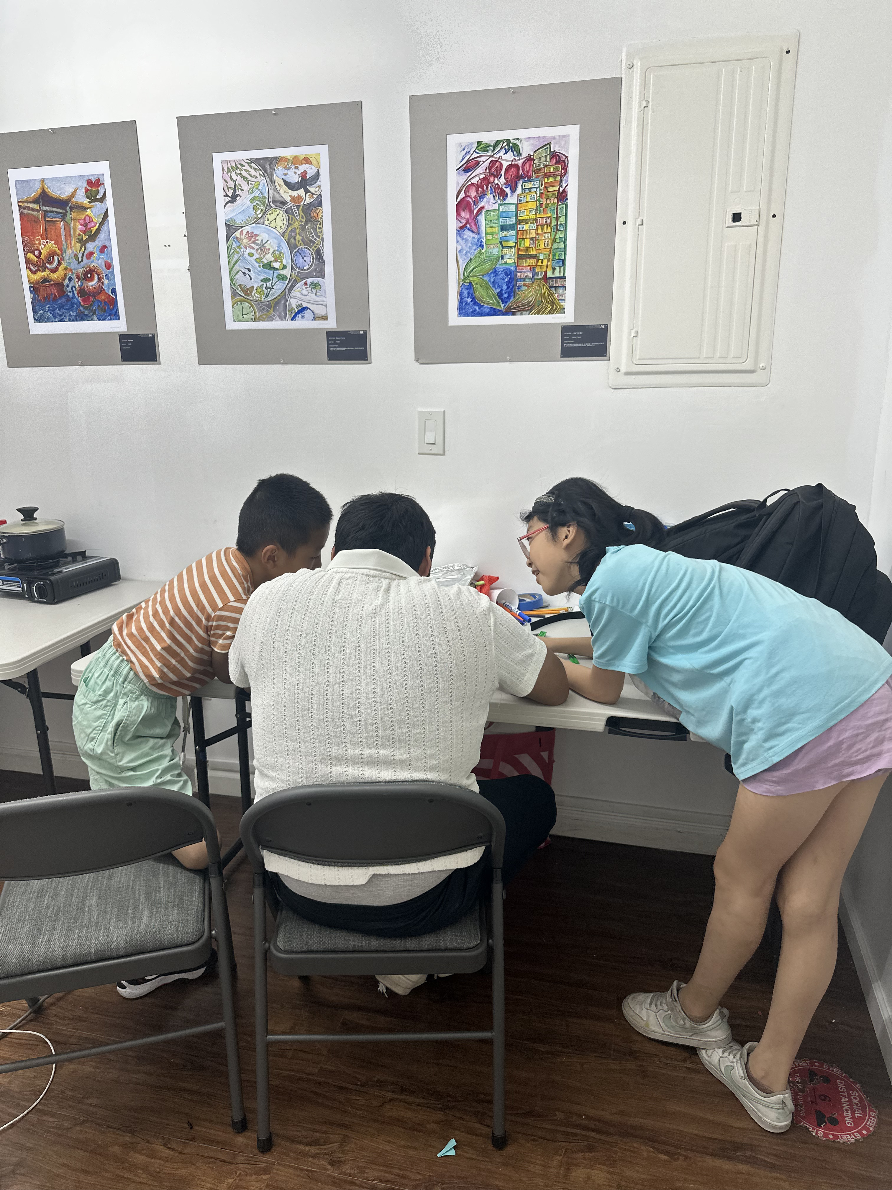 Student project work during AI Future summer camp