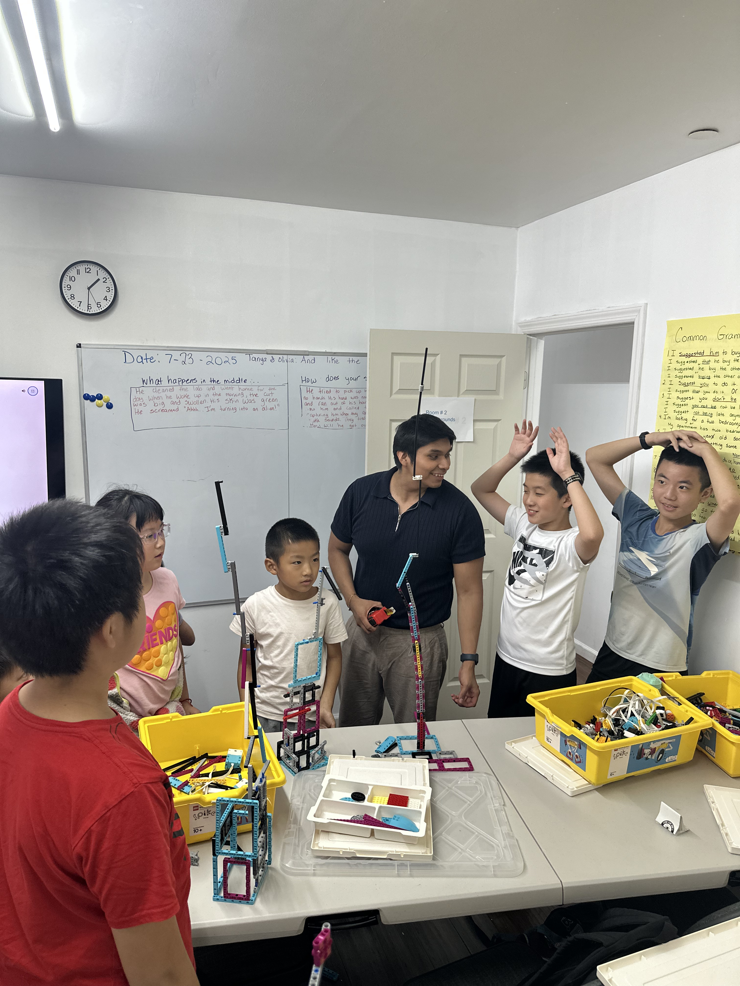 AI Future camper working on a hands-on STEM project