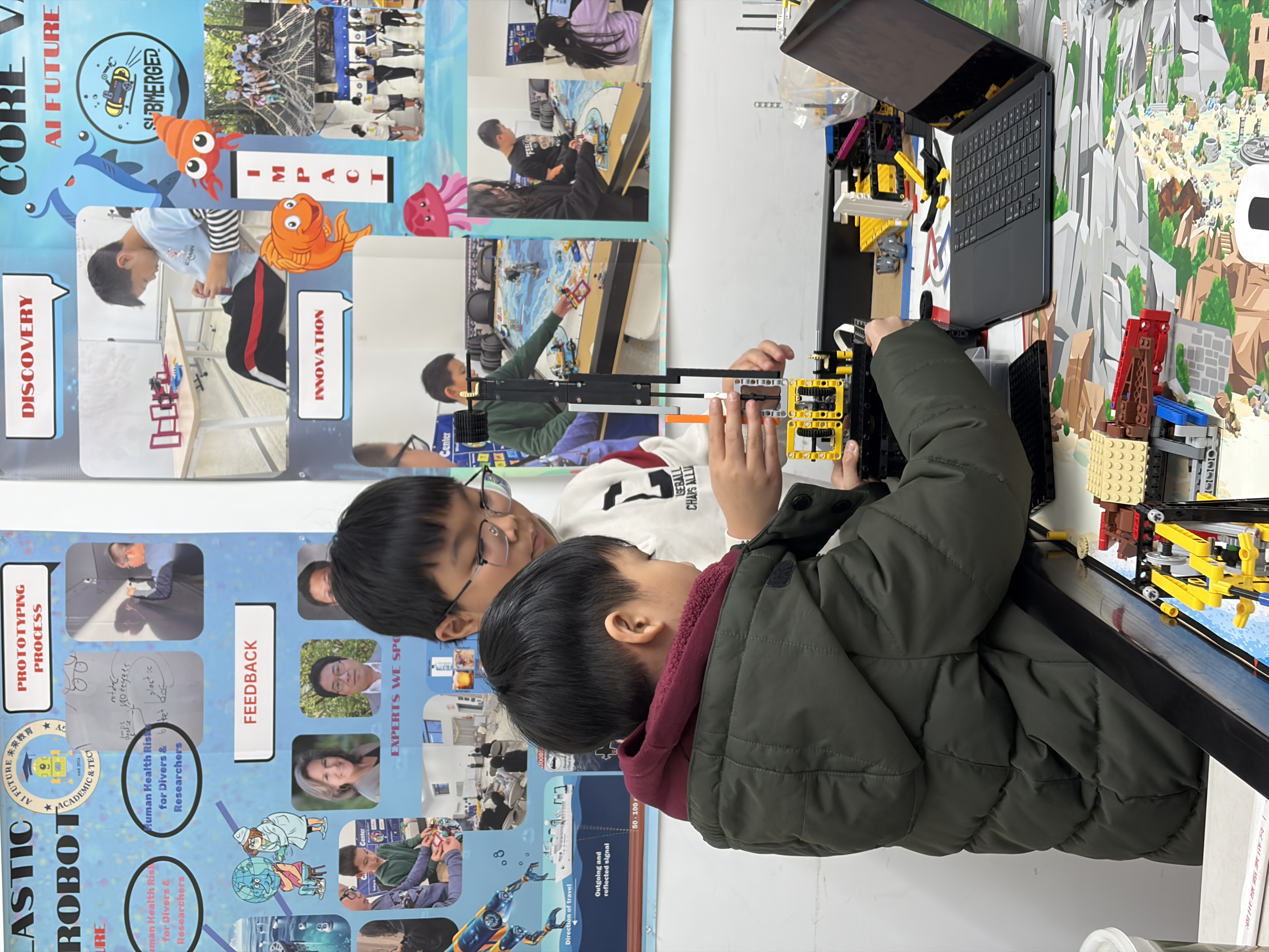 AI Future students presenting and improving robotics projects
